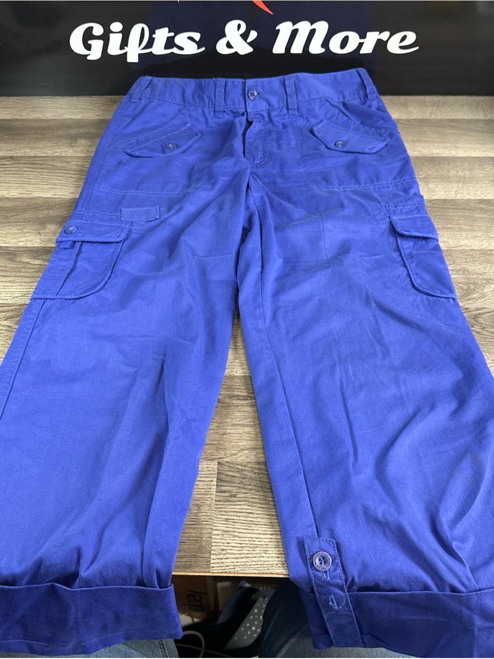 Caribbean Joe womans Cargo Pants in Royal Blue